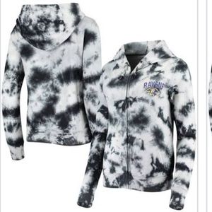 Baltimore Ravens Tie Dye Zip Up Large